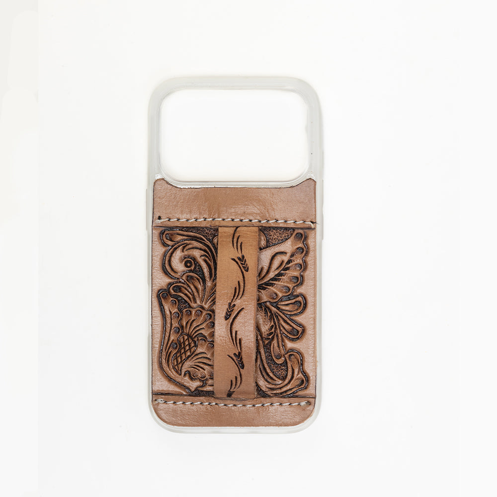 Myra Toolcrest Handtooled iPhone 17 Pro Mobile Case - Myra USA