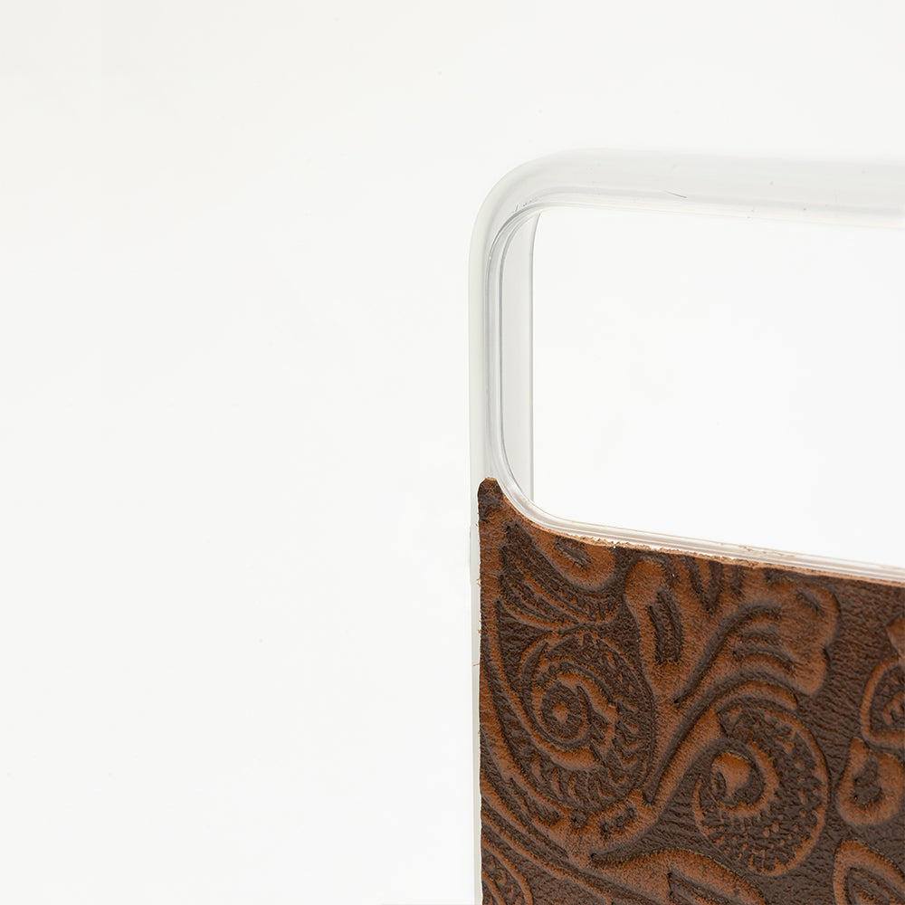 Myra Toolcrest Embossed Leather iPhone 17 Pro Max Mobile Case - Myra USA