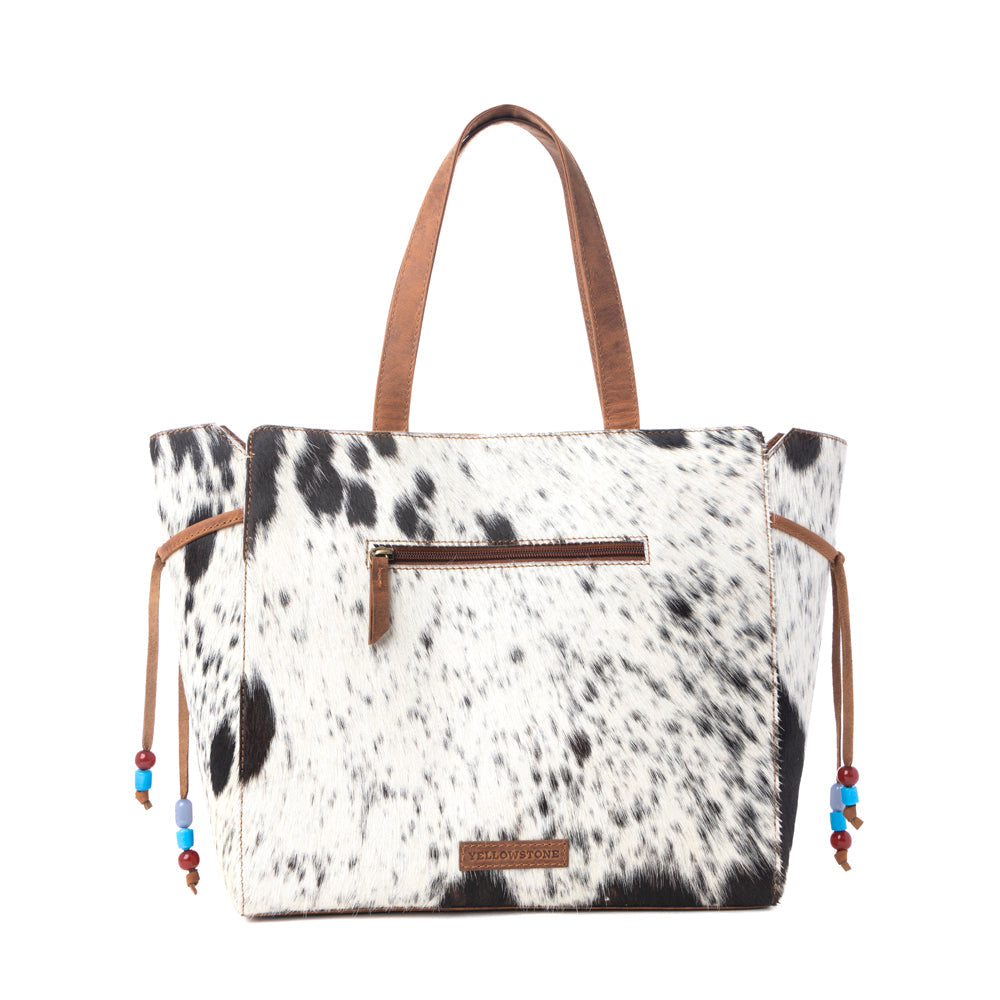 Myra Yellowstone Winter Prairie Handtooled Bag in Ivory Toffee - Myra USA