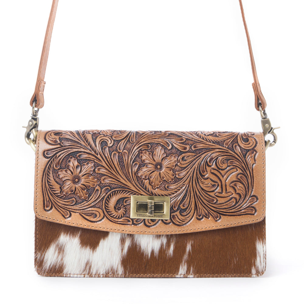 Myra Yellowstone Russet Valley Handtooled Bag in Warm Chestnut - Myra USA