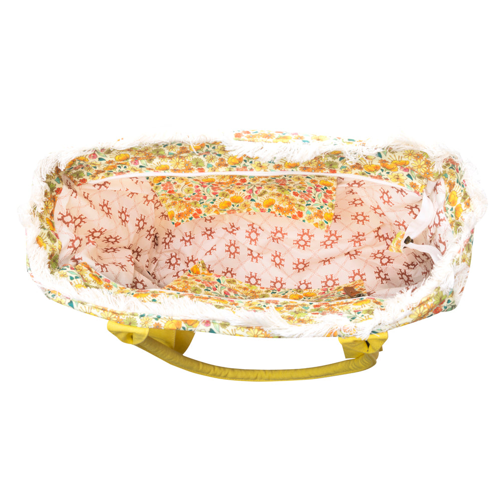 Shoreline Weekender Bag with Beach Mat in Sunlit Yellow - Myra USA