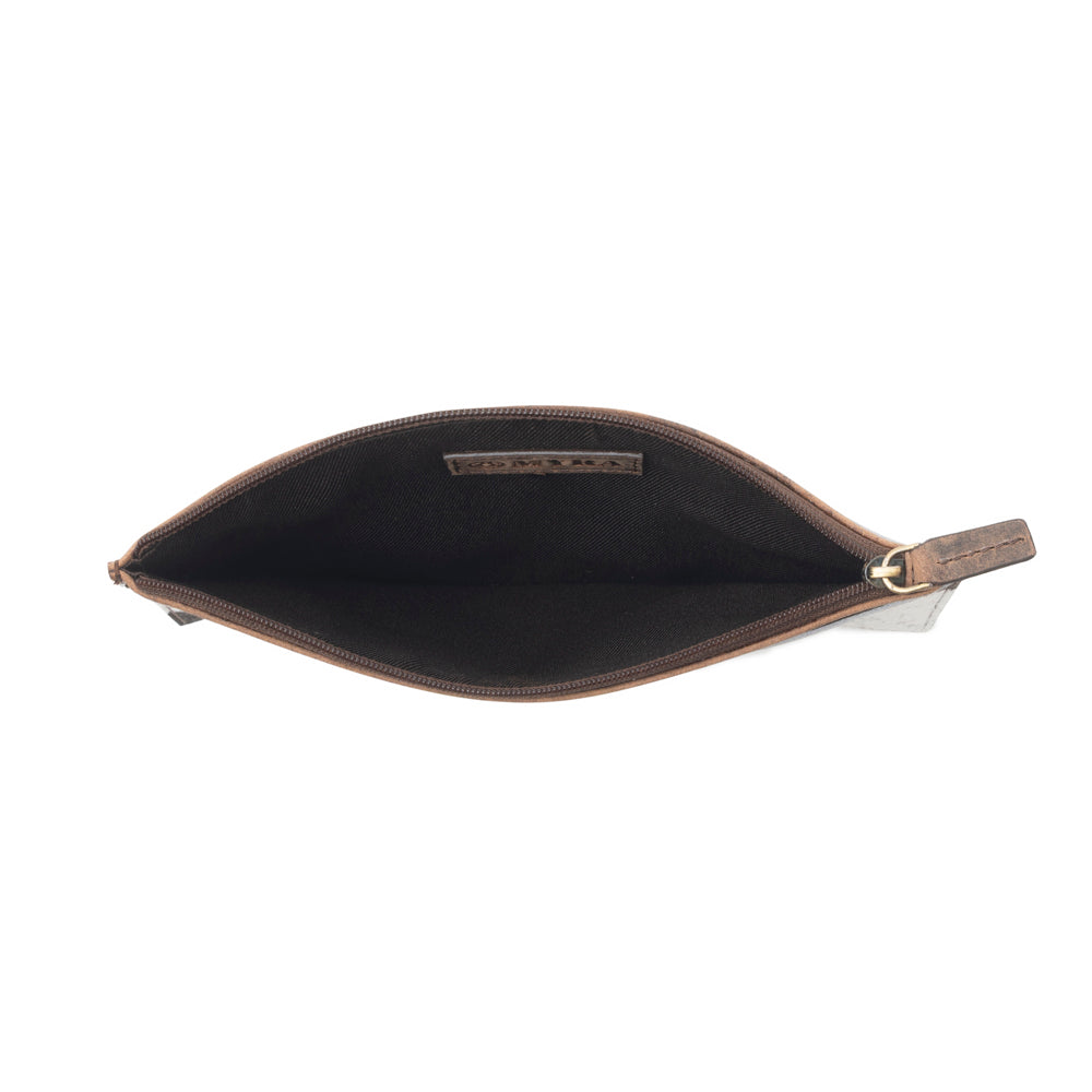 Hayride Hairon Leather Pouch for Women in black - Myra USA