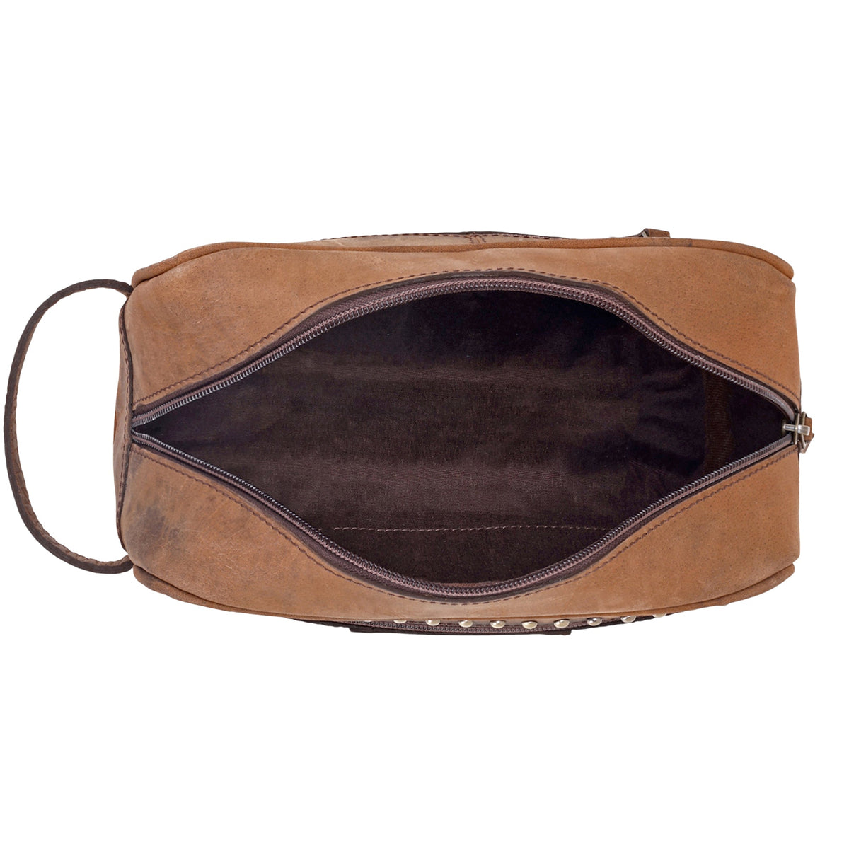 Myra Cedar Bluff Men's Pouch in brown with studs - Myra USA