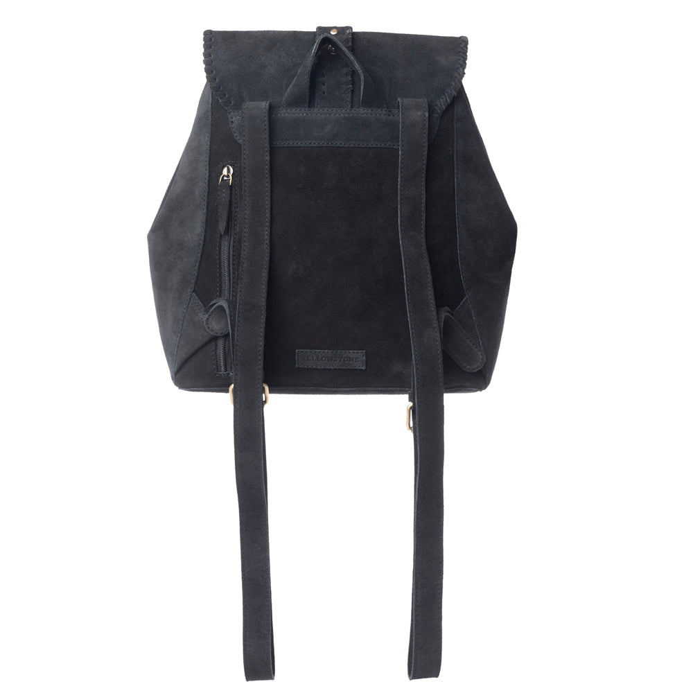 Myra Yellowstone Ironwood Studded Suede Leather Concealed Carry Bag in Shadow Black - Myra USA