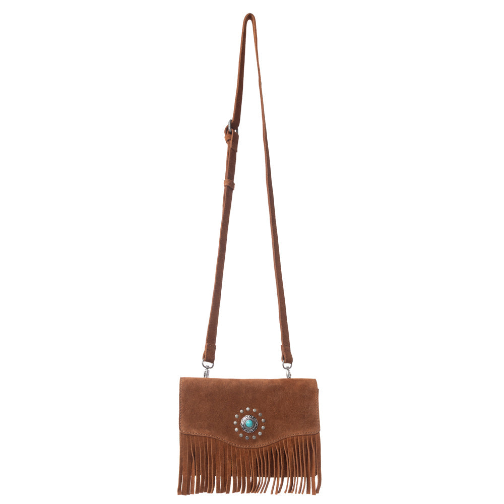 Myra Yellowstone Highland Range Suede Leather Belt Bag in Desert Tan - Myra USA