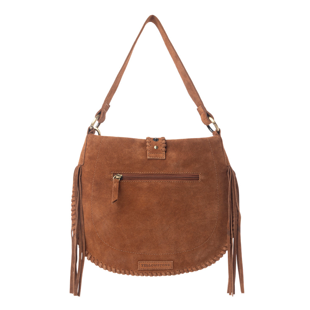 Myra Yellowstone Westbrook Suede Leather Bag in Amber Dusk - Myra USA