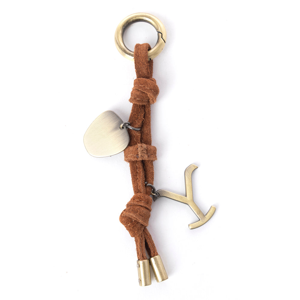 Myra Yellowstone Lariat Loop Leather Key Fob in Warm Ochre - Myra USA