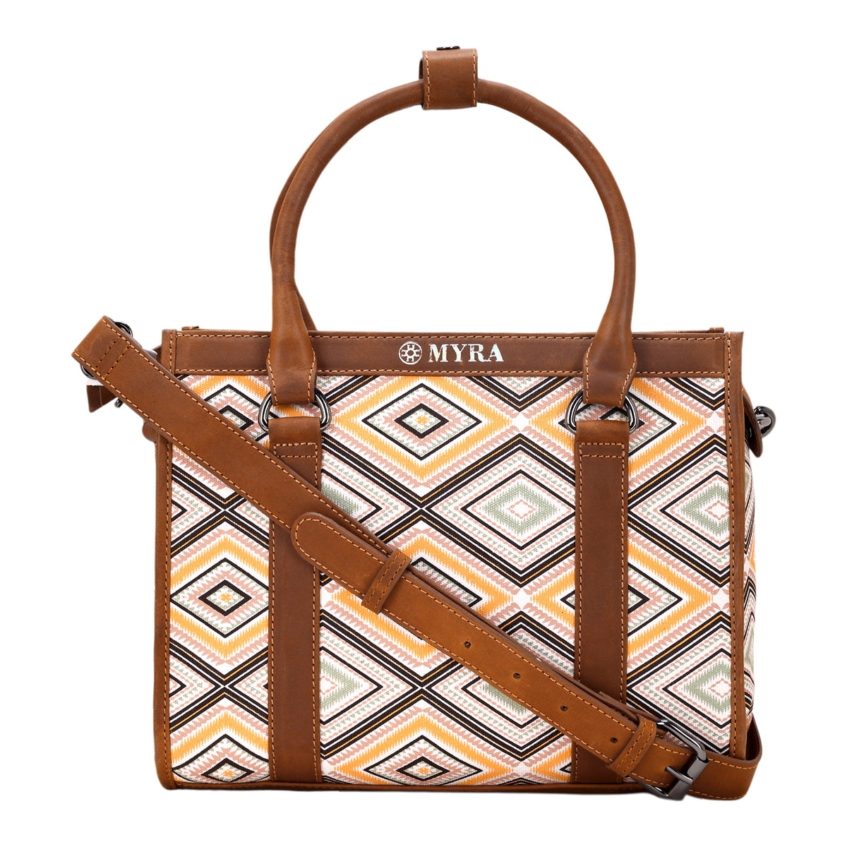 Myra Nuevas Vistas Crossbody Bag in yellow and coral - Myra USA