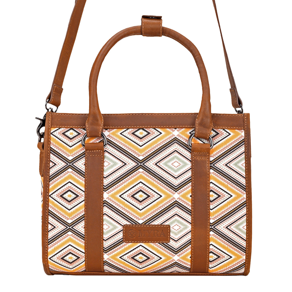 Myra Nuevas Vistas Crossbody Bag in yellow and coral - Myra USA