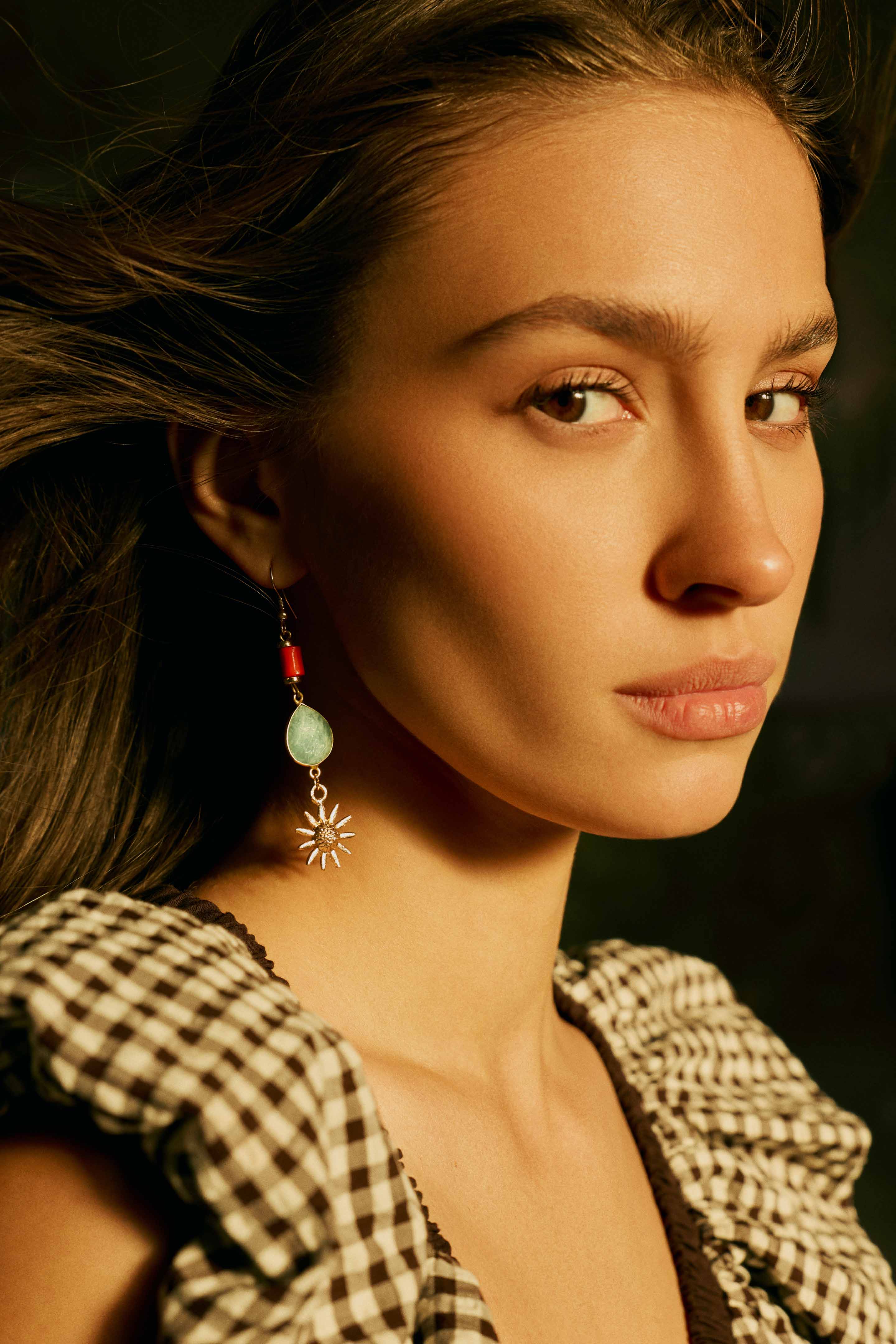 Myra Dawnflare Drop Earrings in Desert Turquoise - Myra USA