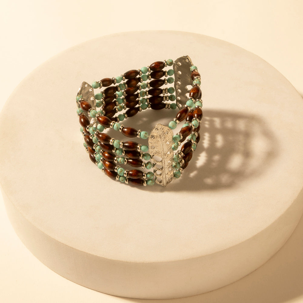 Myra Cinchstone Wrap Cuff in Dusty Turquoise - Myra USA