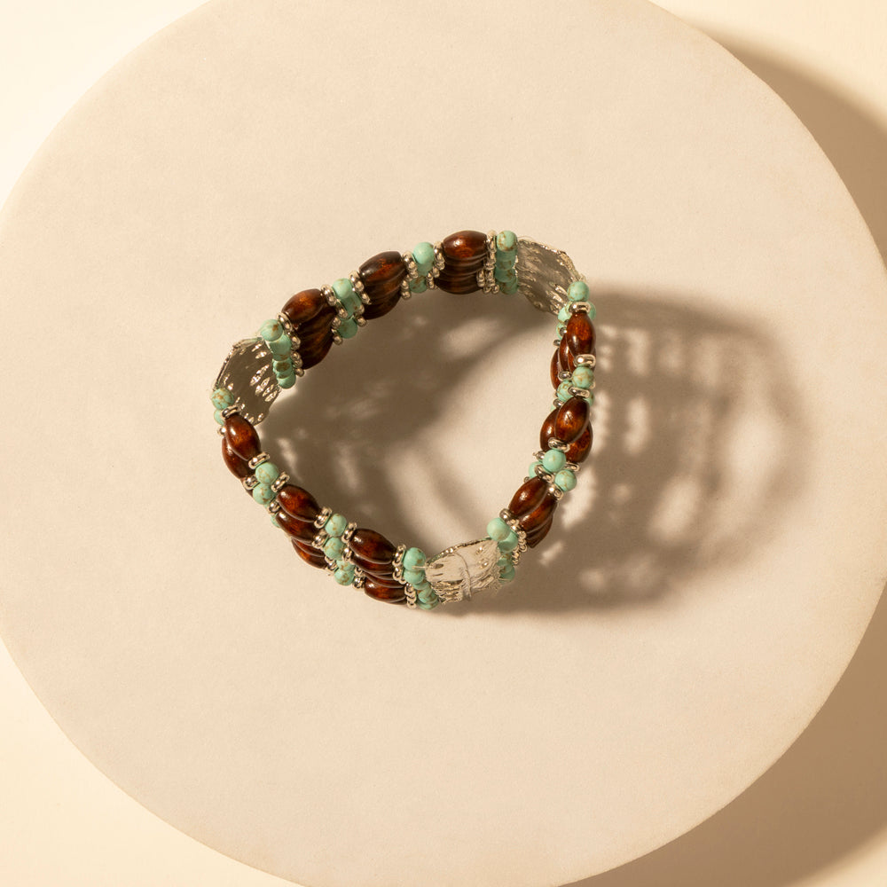 Myra Cinchstone Wrap Cuff in Dusty Turquoise - Myra USA