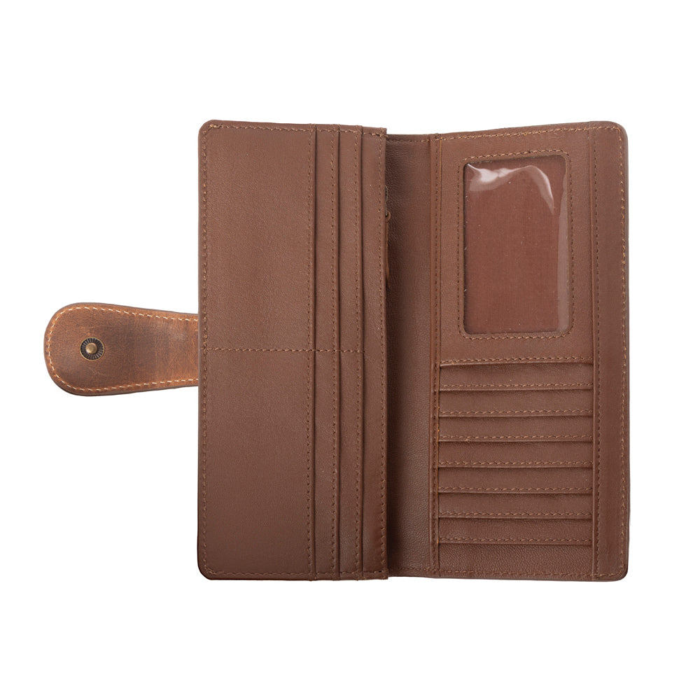 Myra Cedarbar Hairon Leather Women’s Wallet in Honey Drift - Myra USA