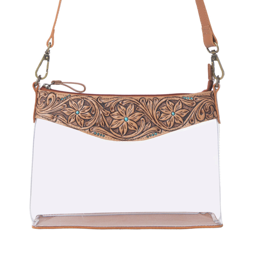 Myra Rodeo Frontier Clear Bag in Bridle Biscuit - Myra USA