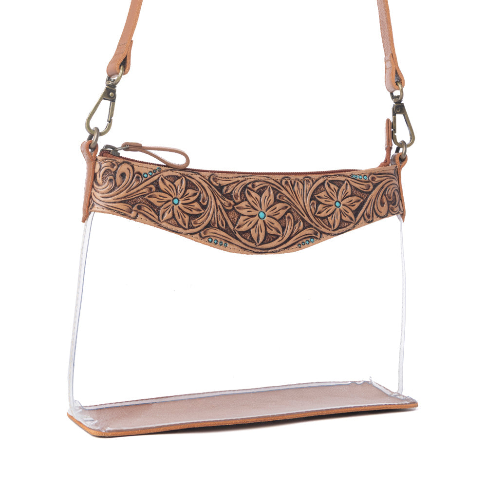 Myra Rodeo Frontier Clear Bag in Bridle Biscuit - Myra USA