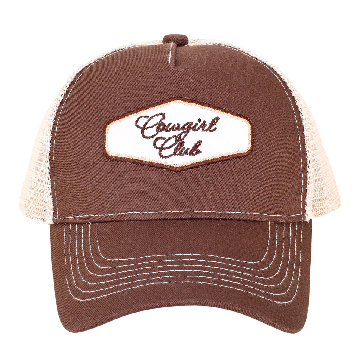 Myra Outwest Club Panel Trucker Cap in Khaki - Myra USA