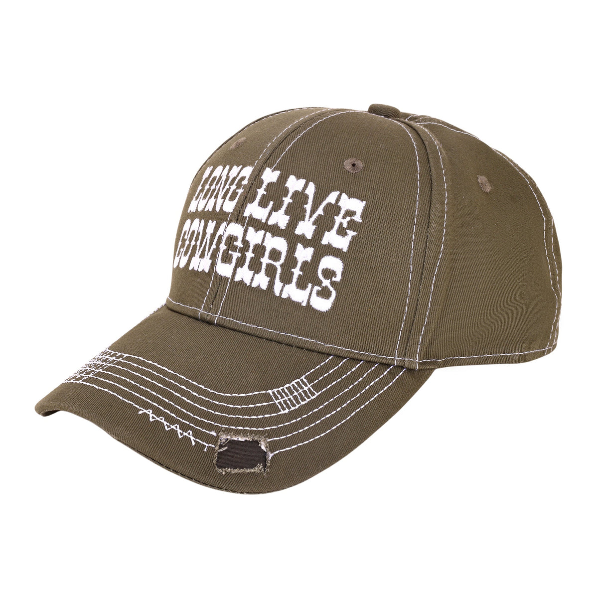 Myra Long Live Cowgirls Panel Baseball Cap in Frontier Green - Myra USA