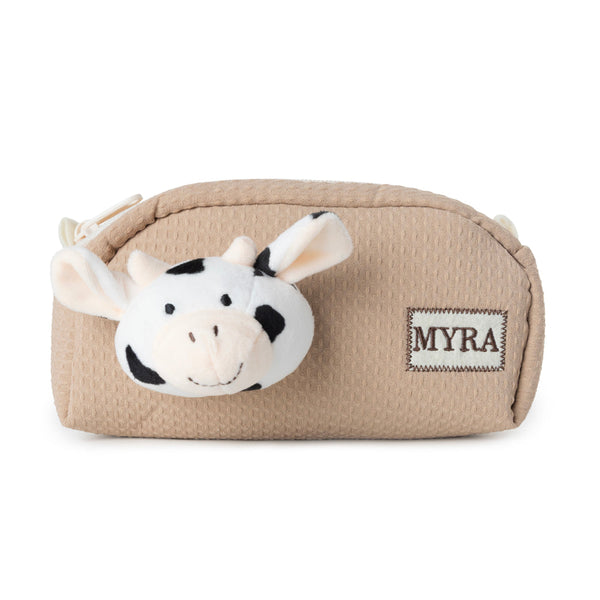 Western Moo Pencil Case in Caramel - Myra USA