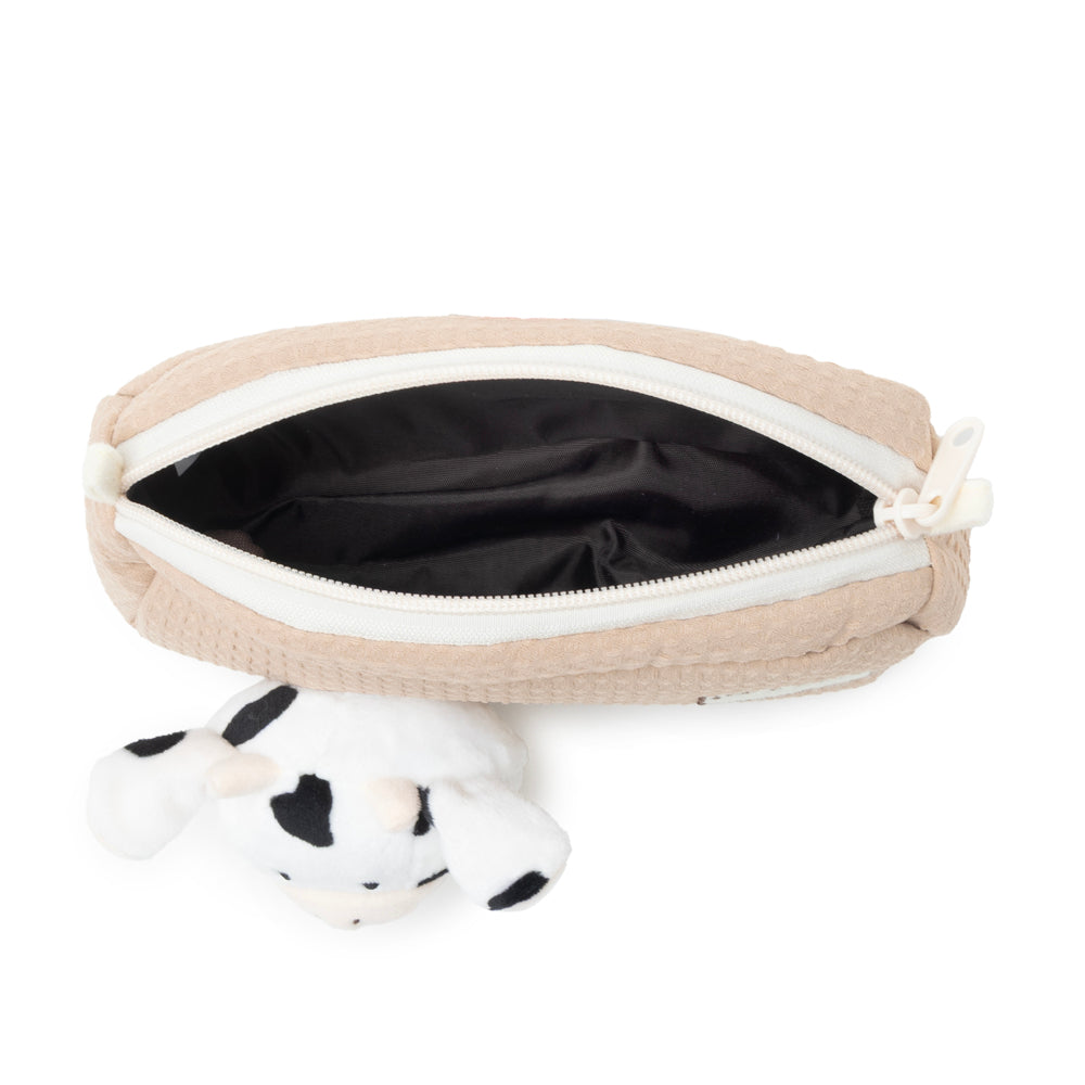 Western Moo Pencil Case in Caramel