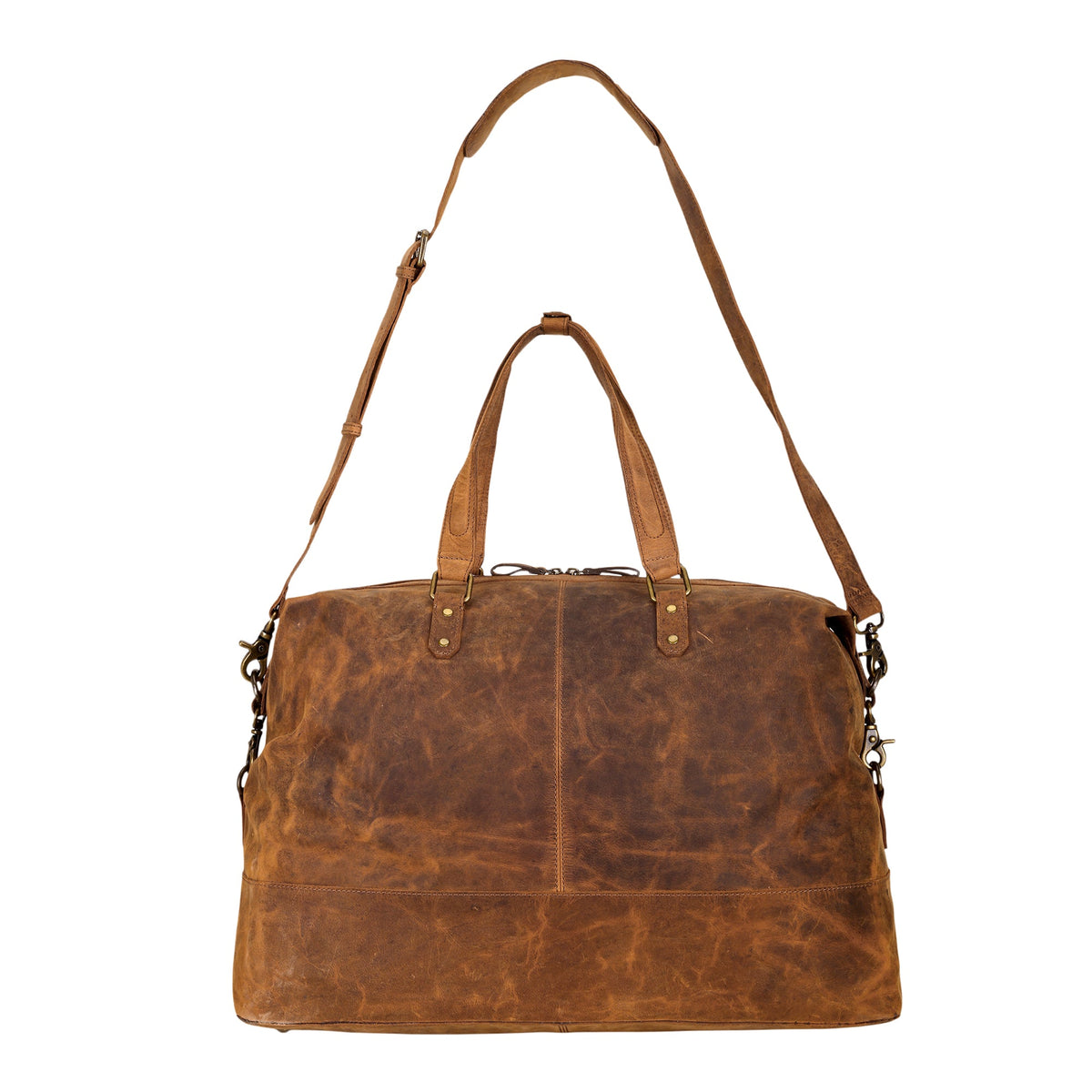 Myra Ridgehaven Traveller Bag in brown large with detachable shoulder strap - Myra USA