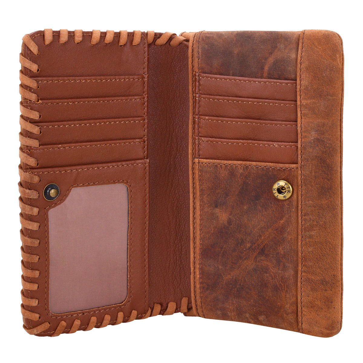 Myra Wildfire Wallet for Women in tan with hand tooled leather - Myra USA