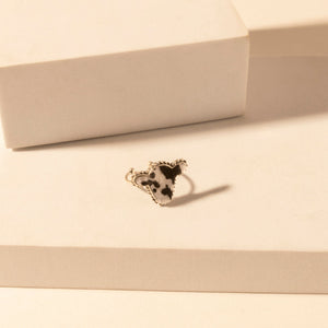 Rodeo Hide adjustable Ring for Women with hair-on cowhide detail for premium western wear - Myra USA