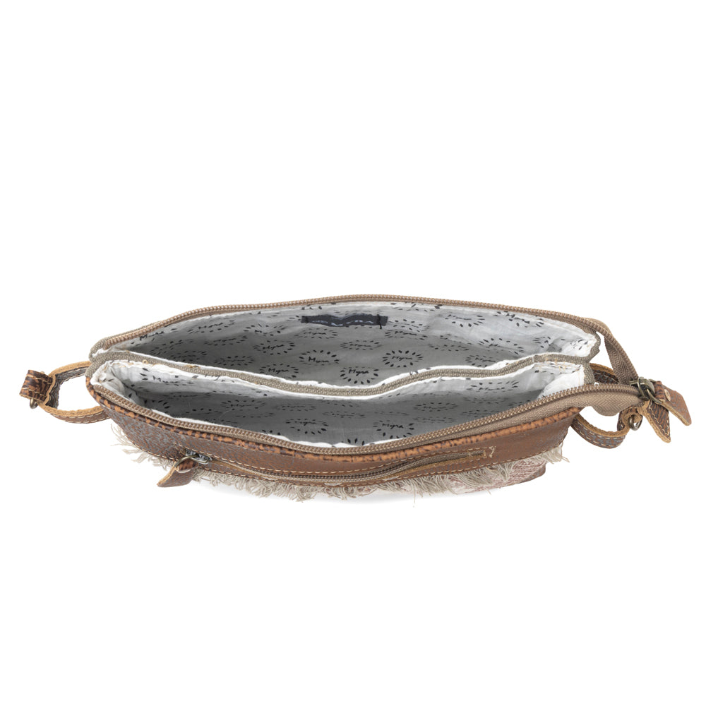 Inkwild Vintage Crossbody Bag for Women in rust with fringe detail - Myra USA