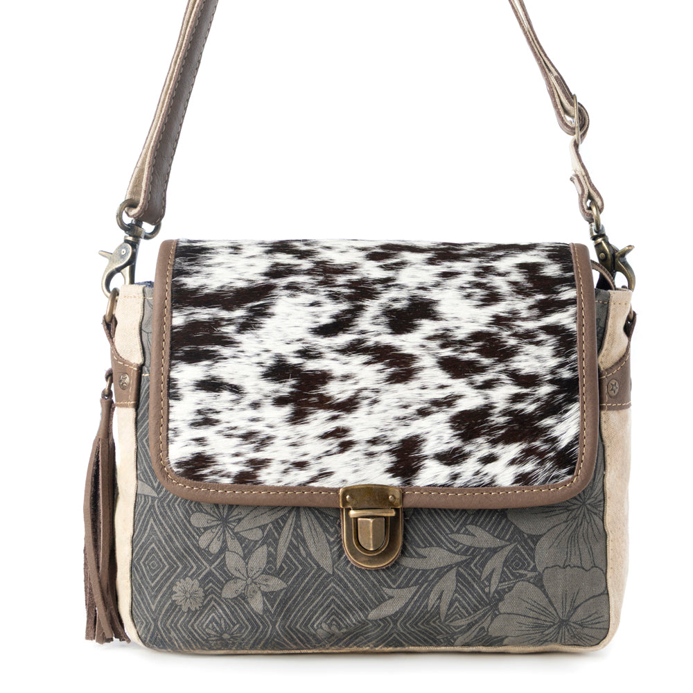 Meadowhide Western Shoulder Bag for Women in Brown with hairon flap - Myra USA