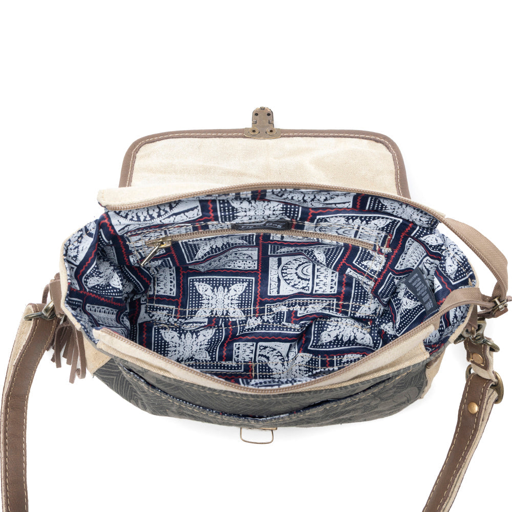 Meadowhide Western Shoulder Bag for Women in Brown with hairon flap - Myra USA