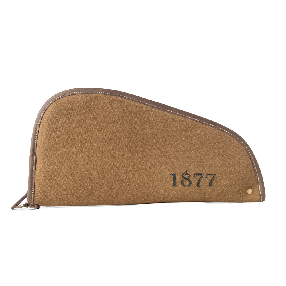 Saddle Range Cotton Leather Gun Case in Antique Olive - Myra USA