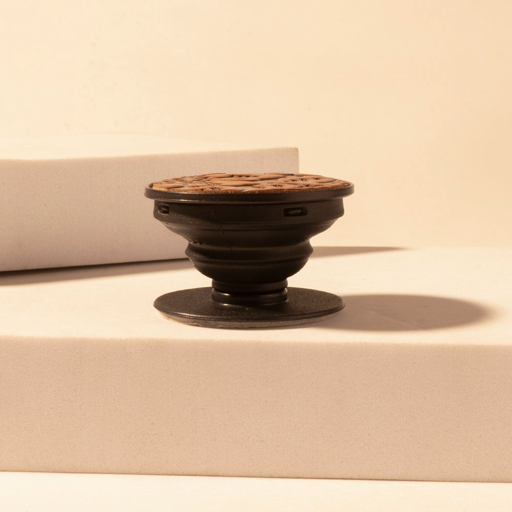 Magnolia Trail Phone Socket for Women in brown with handtooled detail for everyday use - Myra USA