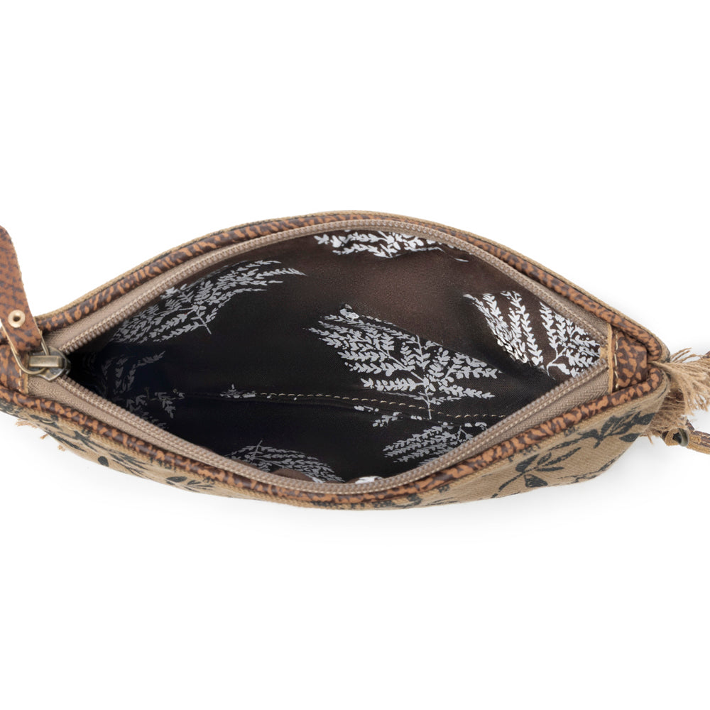 Trailmark Western Wristlet for Women in olive with hairon detail - Myra USA