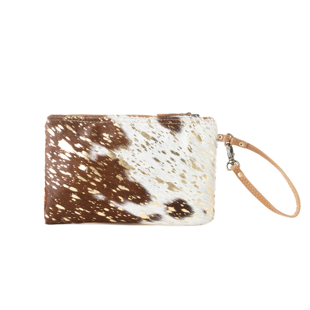 Stardust Pony Western Pouch for Women in brown with foil hairon detail - Myra USA