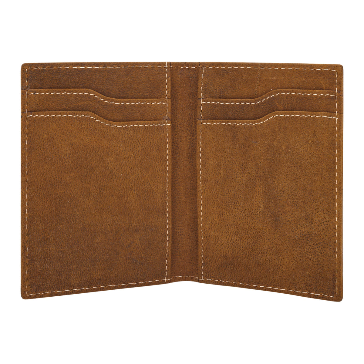 Myra Waystop Credit Card Holder in tan with contrast stitch - Myra USA