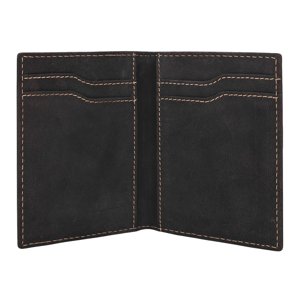 Myra Waystop Credit Card Holder in black with contrast stitch - Myra USA