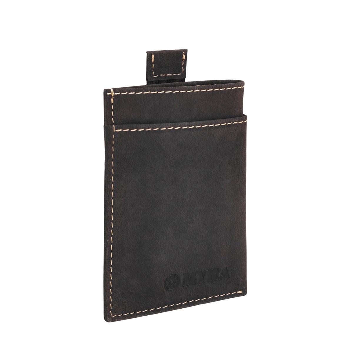 Myra Ridgemere Credit Card Holder in black with front slip pocket - Myra USA
