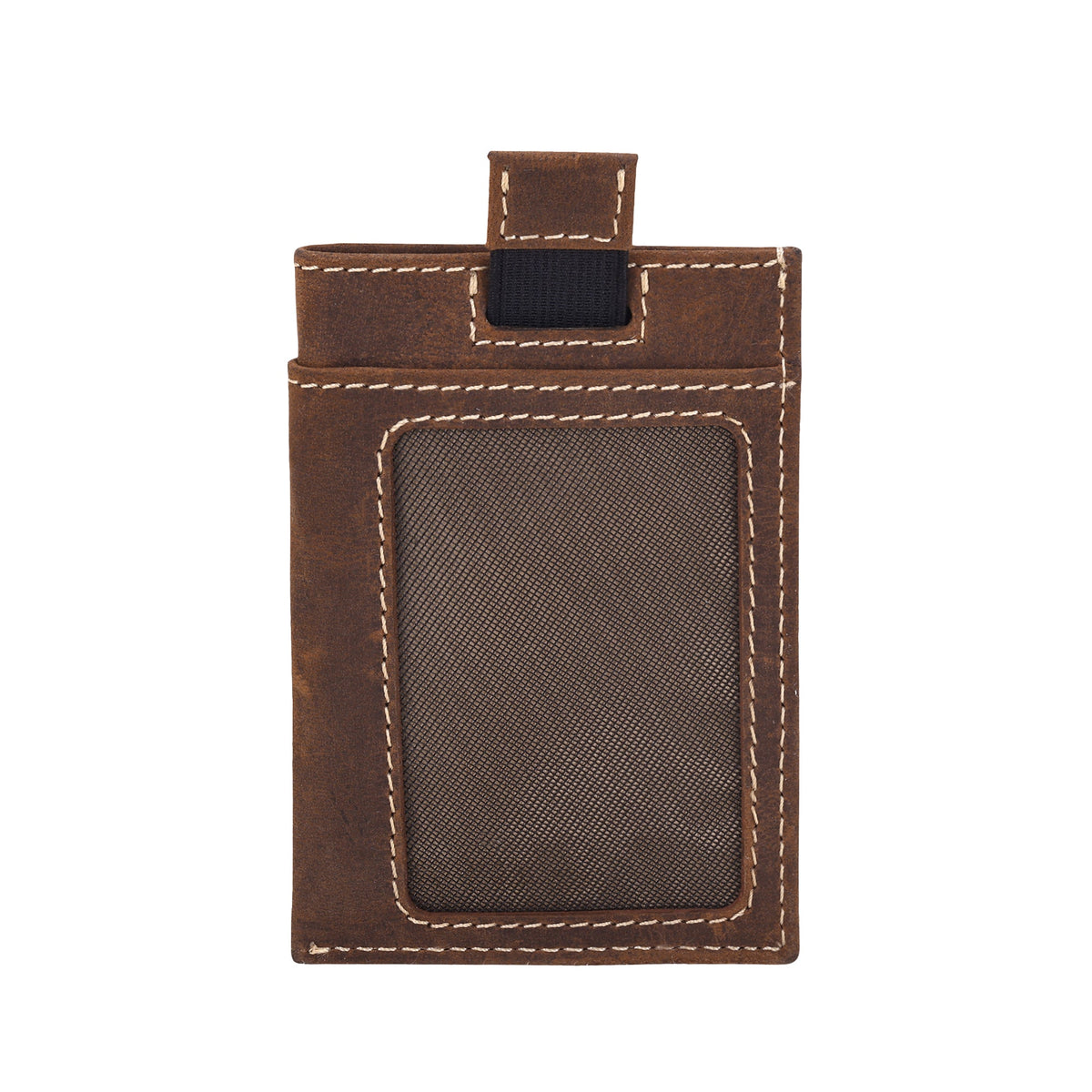 Myra Ridgemere Credit Card Holder in brown with front slip pocket - Myra USA