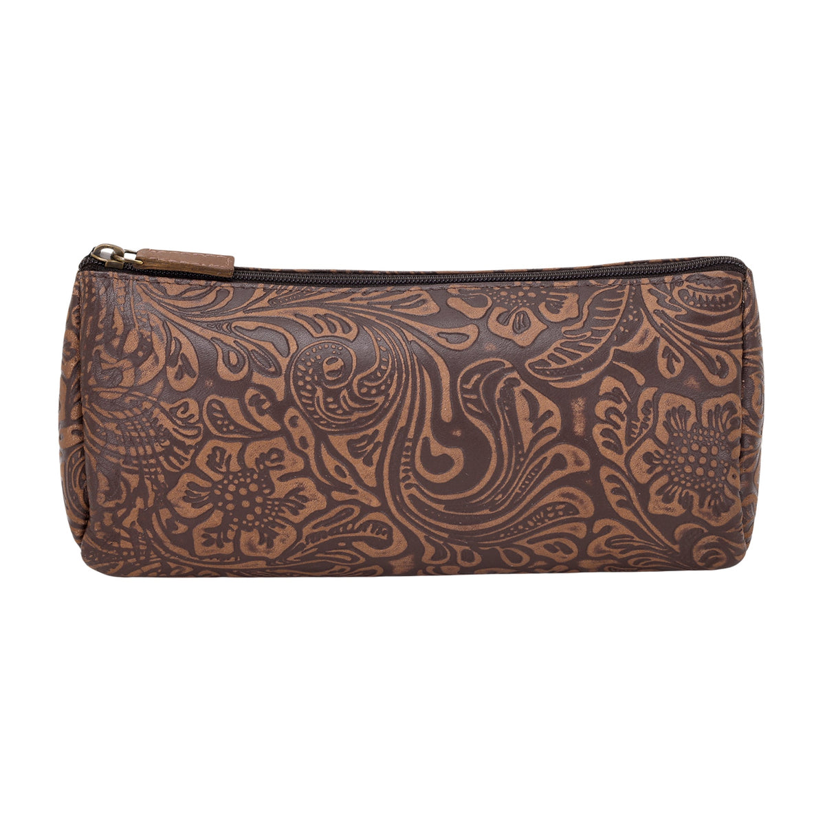 Myra Sandy Multi Pouch in brown with embossed leather - Myra USA