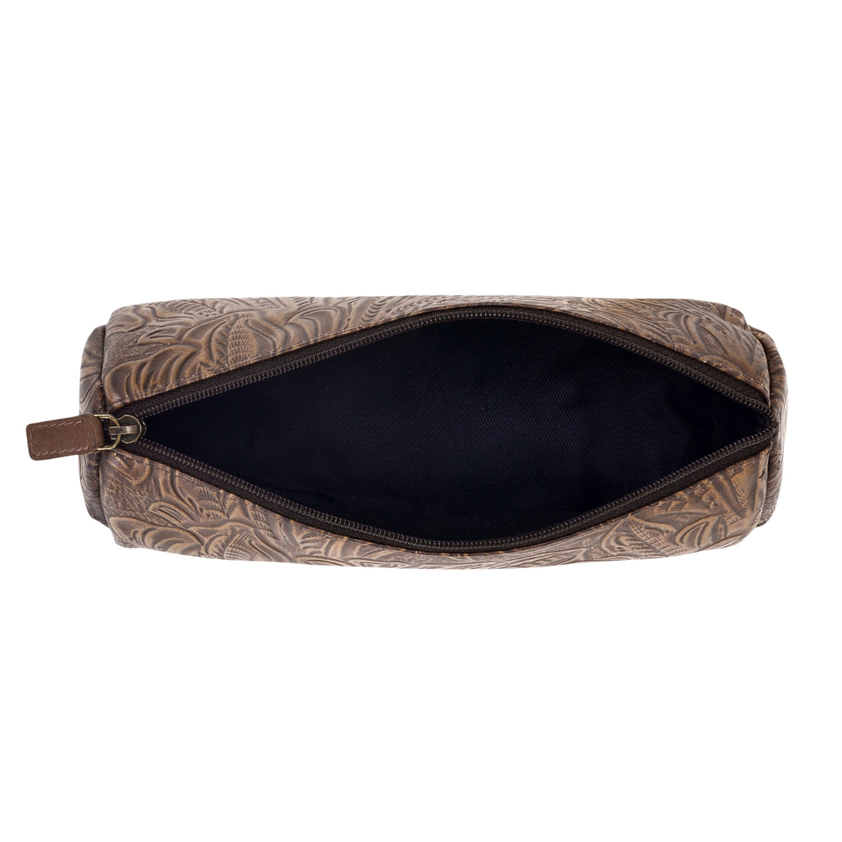 Myra Sandy Multi Pouch in olive with embossed leather - Myra USA