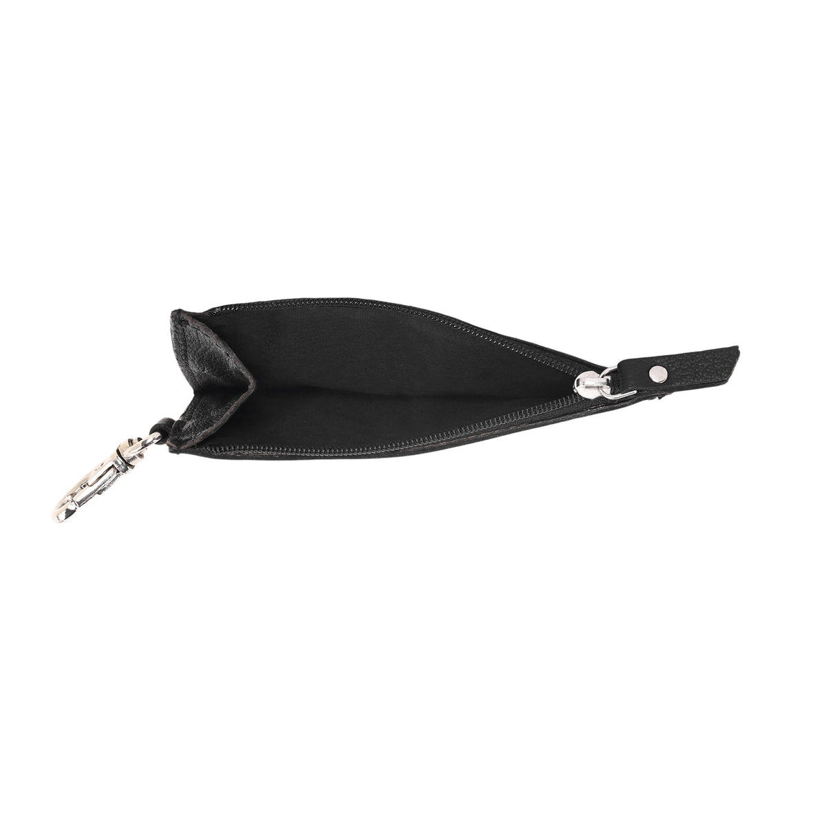 Myra Hand Hewn Card Holder for Women in black with hand tooled spade - Myra USA