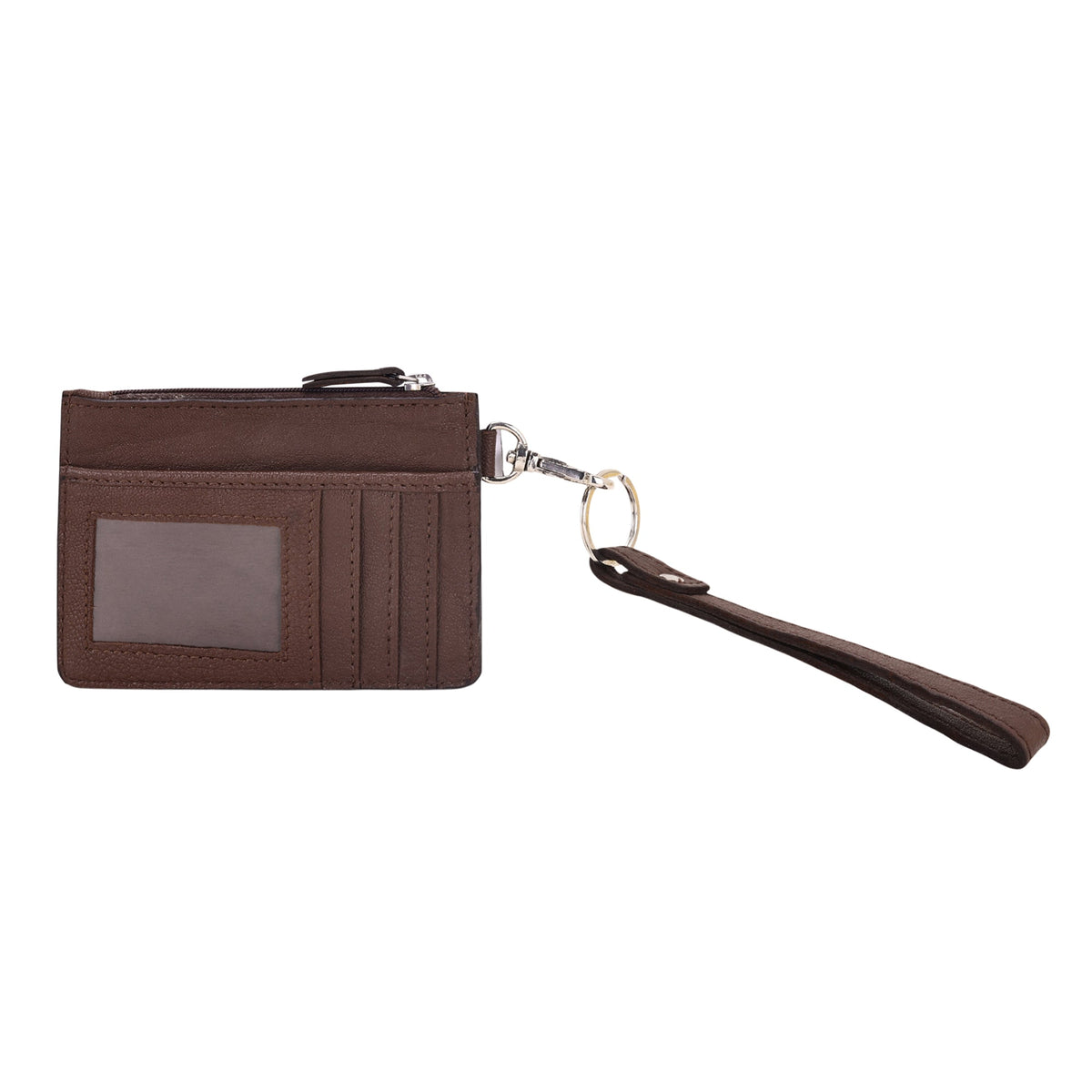 Myra Hand Hewn Card Holder for Women in tan with hand tooled dice and cherries - Myra USA