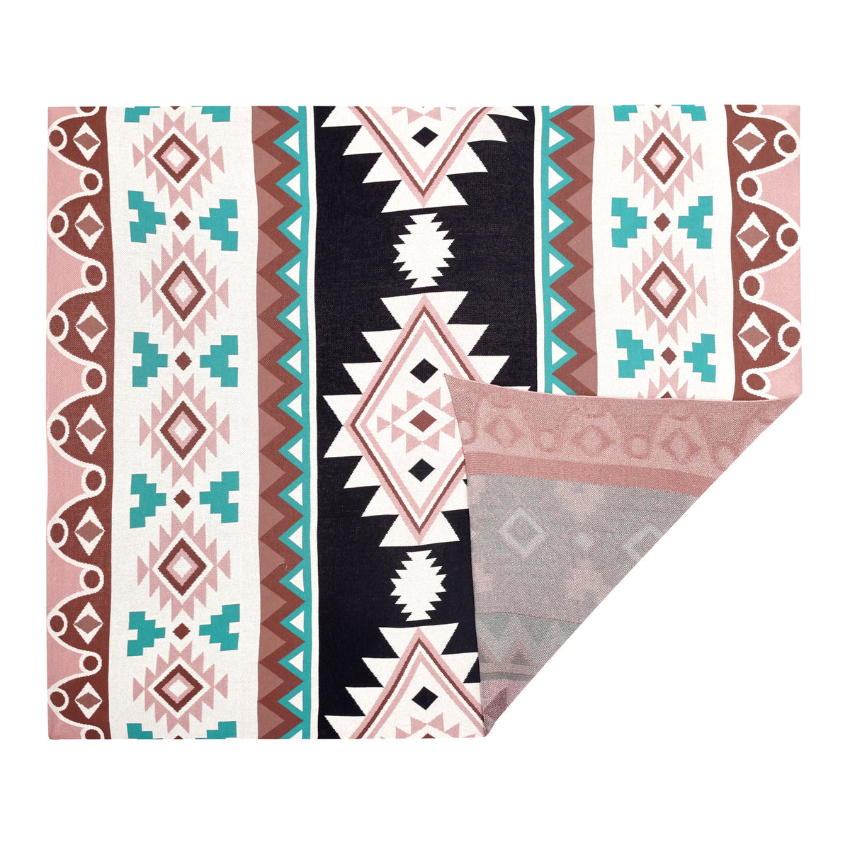 Myra Retama Southwestern Cotton Knitted Throw in cream - Myra USA