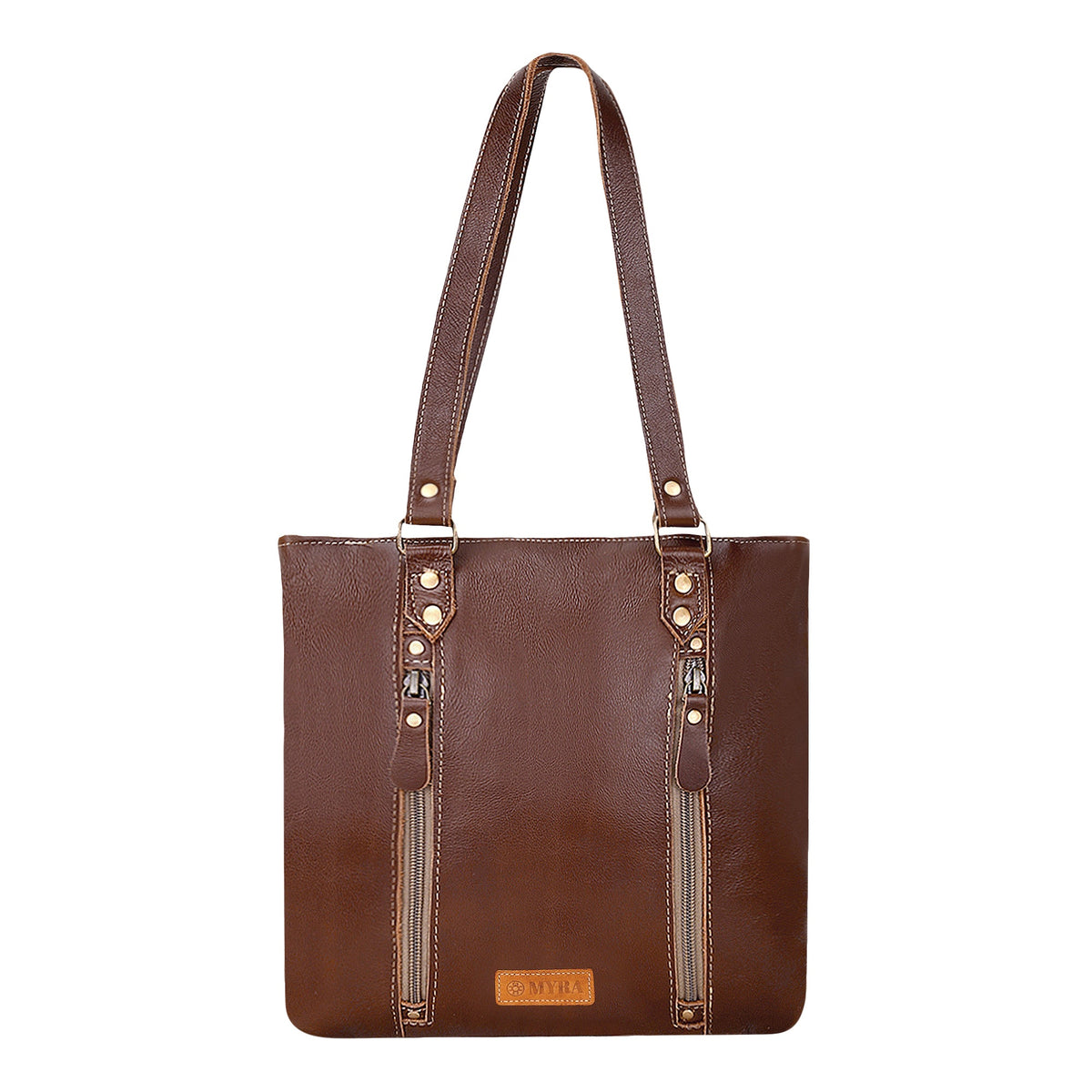 Myra Rosalinda Concealed Carry Bag for Women in brown with hair on and concho - Myra USA