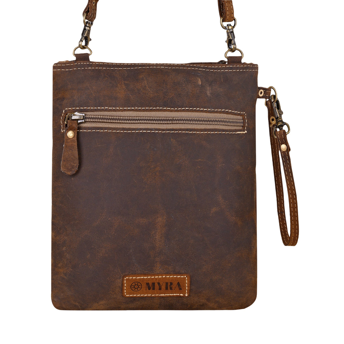 Myra Bursage Crossbody Bag for Women in brown with leather tassel - Myra USA