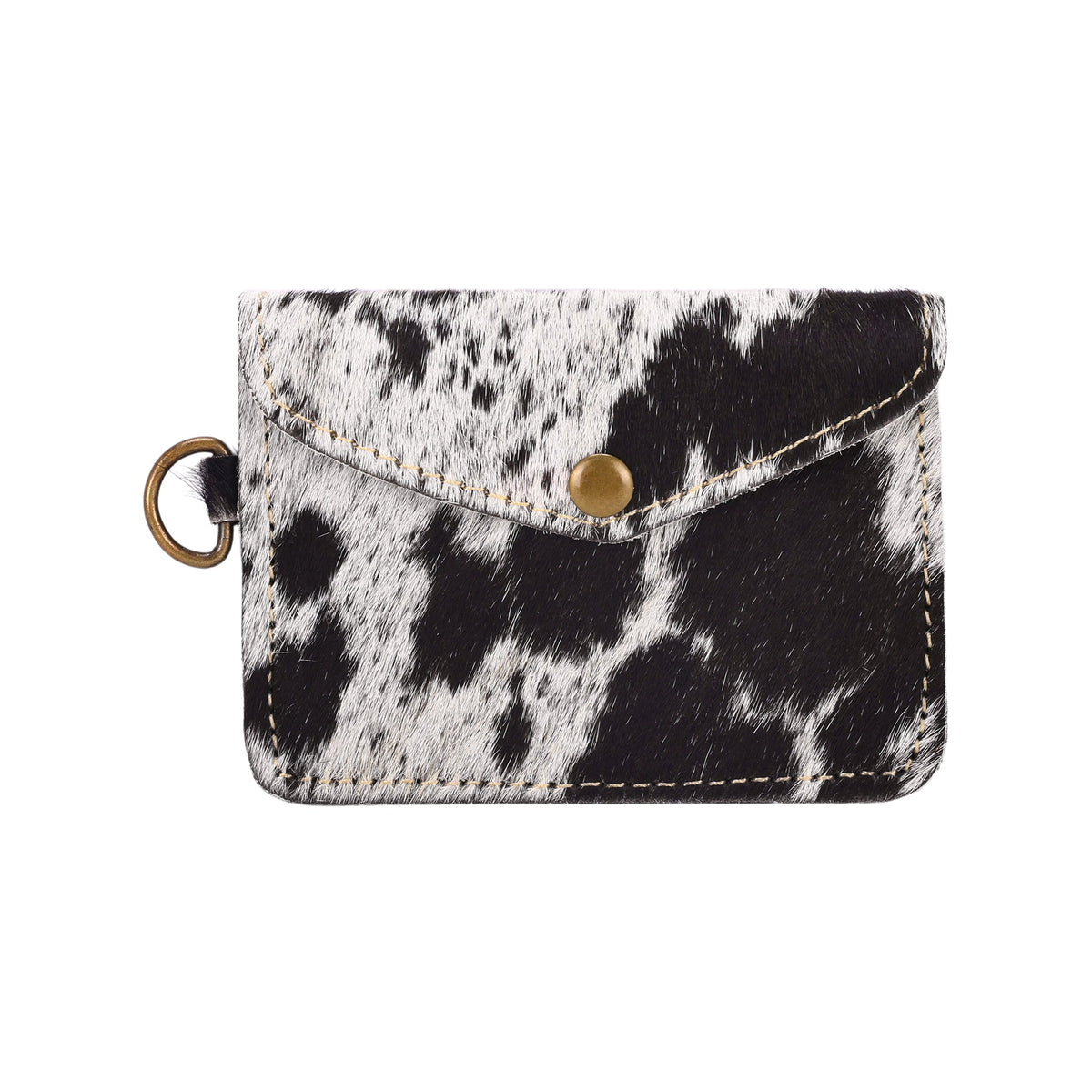 Myra Juniper Moon Hairon Coin Purse in Cinder Ivory - Myra USA