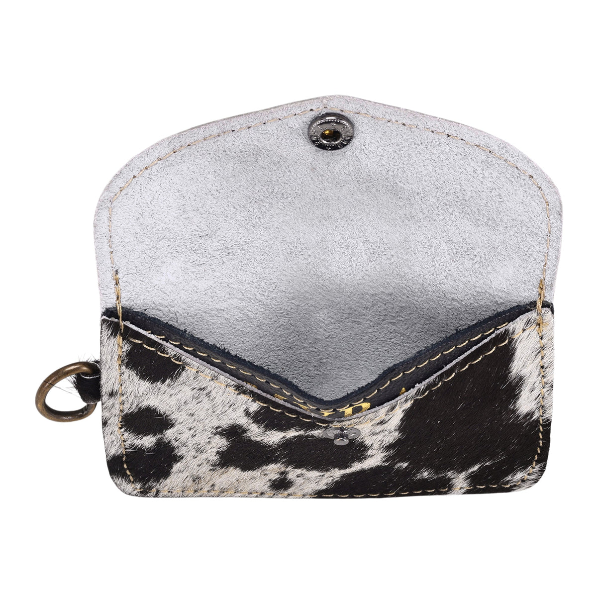 Myra Juniper Moon Hairon Coin Purse in Cinder Ivory - Myra USA