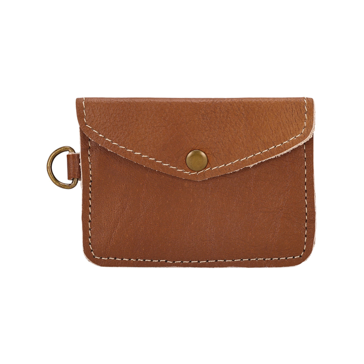 Myra Juniper Moon Leather Coin Purse in Saddle Tan - Myra USA