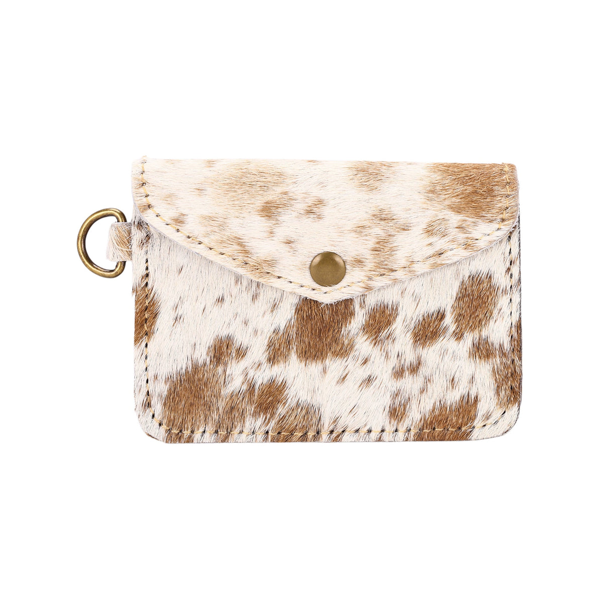 Myra Juniper Moon Hairon Coin Purse in Saddle Cream - Myra USA