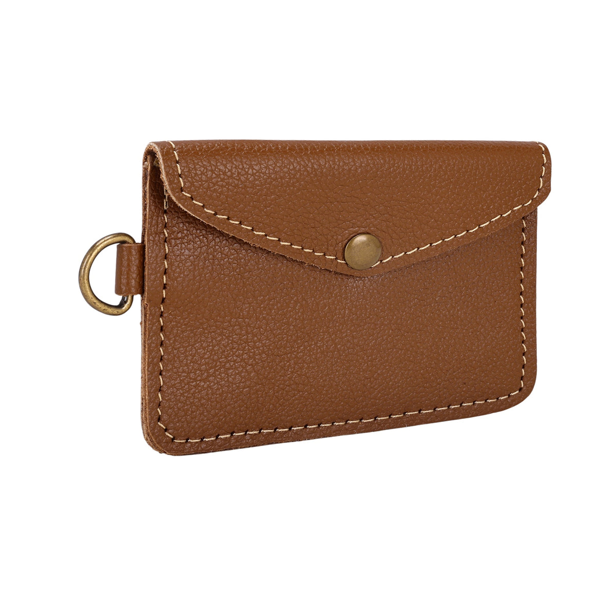 Myra Juniper Moon Leather Coin Purse in Walnut Brown - Myra USA