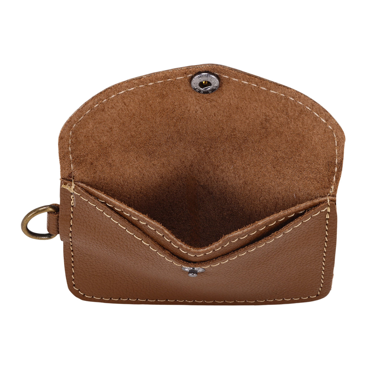 Myra Juniper Moon Leather Coin Purse in Walnut Brown - Myra USA